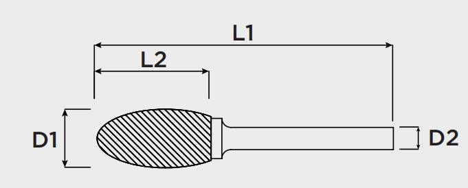 CB5608 - TYPE E - ELLIPTICAL CUTTER 8mm