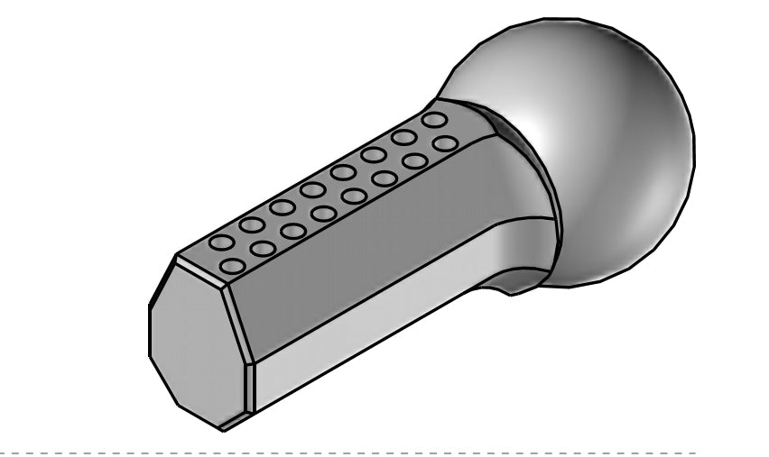 LDK-22-16x2 - diagonální tryska krátká 16